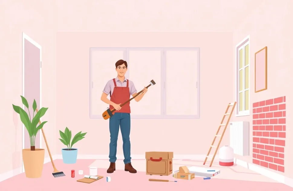 Intérieur rénové après travaux de peinture à Wittelsheim