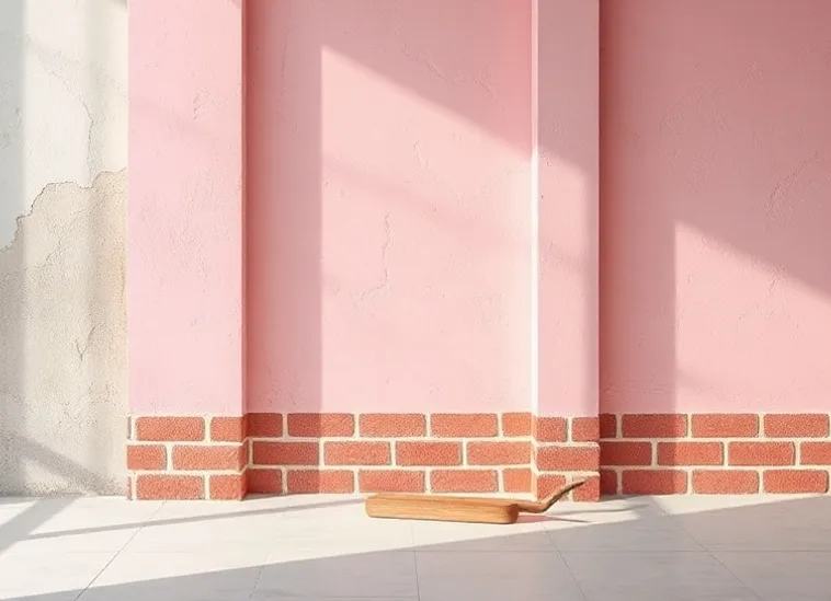 Application d'un enduit décoratif à la lisseuse sur un mur